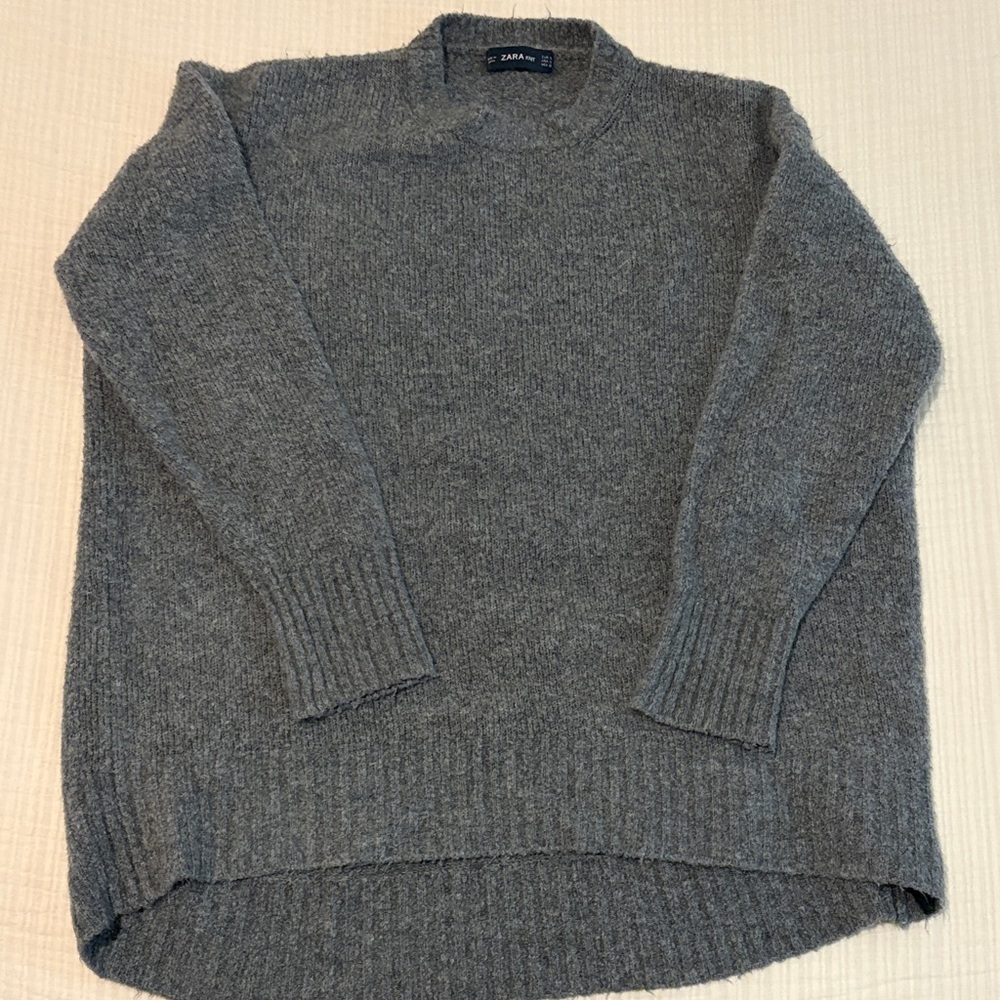 Zara Charcoal Knit Pullover